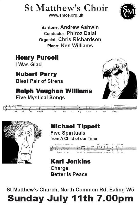 Purcell, Parry, Tippett, Vaughan Williams, Jenkins